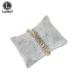 Grey Velvet Watch Pillow Jewelry Display Flannel Bracelet Storage Stand
