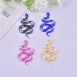 10pcs Moon Flower Snake Charms for Earring DIY Jewelry Making