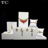PU Solid Geometry Necklace Holder Jewelry Display Stand