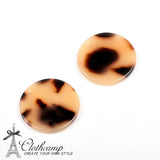 Leopard Print Tortoise Shell Earring Charm Acrylic Beads 24mm