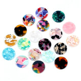 Leopard Print Tortoise Shell Earring Charm Acrylic Beads 24mm