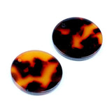 Leopard Print Tortoise Shell Earring Charm Acrylic Beads 24mm