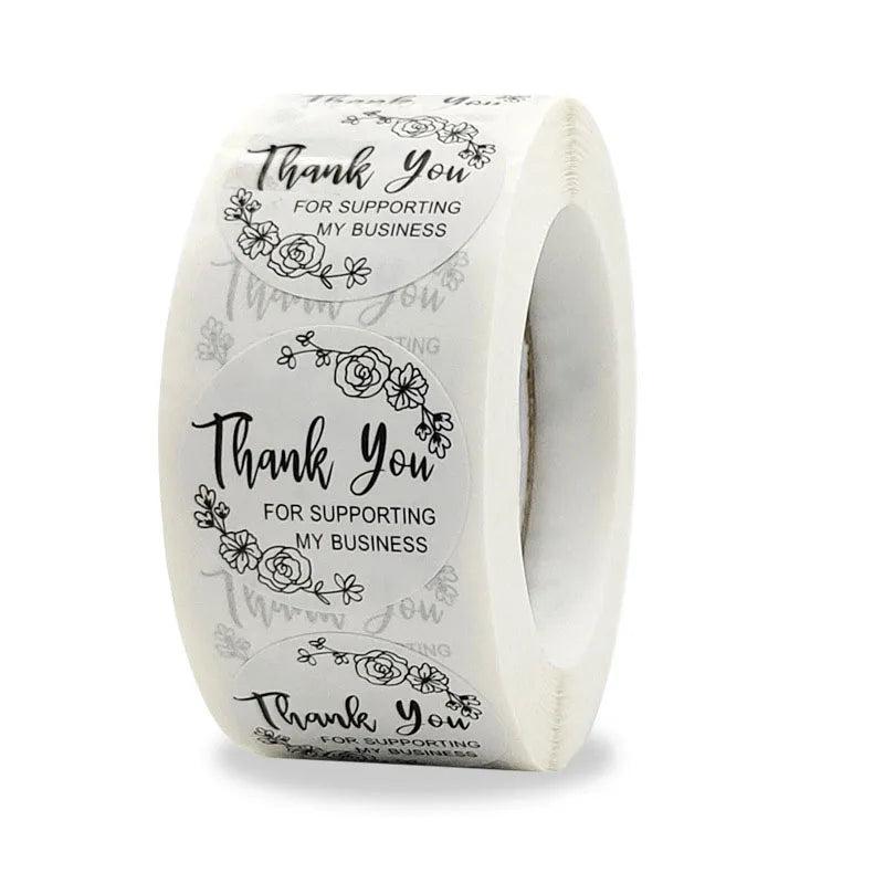 Thank You For Supporting My Business Stickers 25mm 25pcs