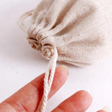 10pcs Small Drawstring Gift Bags 8x10 9x12 10x14cm Muslin Cotton Bag