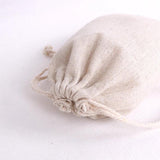 10pcs Small Drawstring Gift Bags 8x10 9x12 10x14cm Muslin Cotton Bag