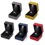 LED Light Jewelry Box for Rings - Gift Box for Engagement & Wedding Rings