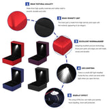 LED Light Jewelry Box for Rings - Gift Box for Engagement & Wedding Rings
