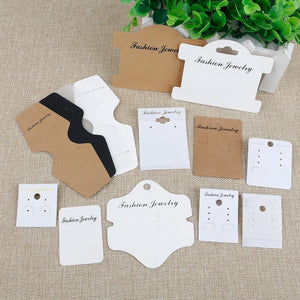 100pcs Earrings Necklaces Display Cards Paper Card DIY Jewelry Packaging