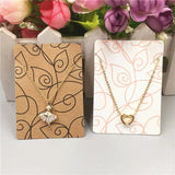 20 pcs Flamingo Printed Necklace Card 7x5cm