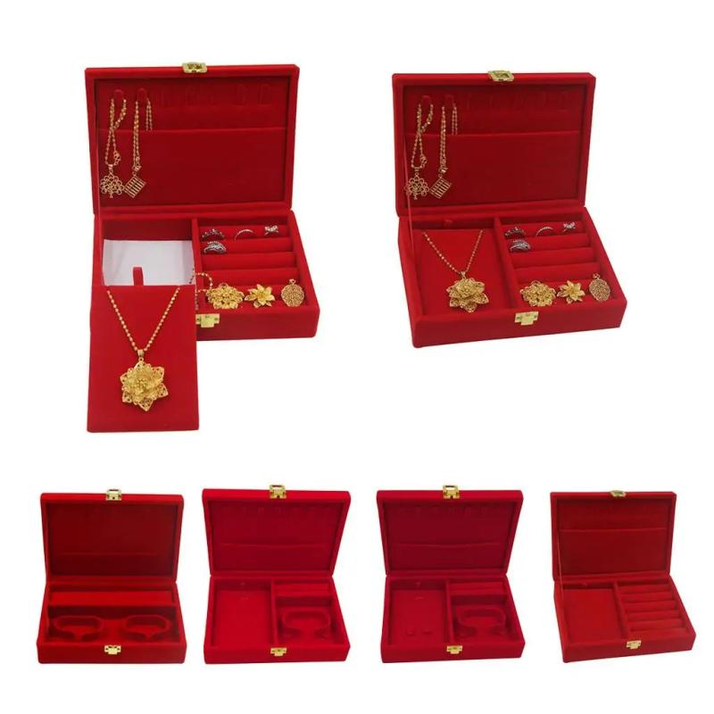 Velvet Jewelry Box Big Necklace Display Storage Case Soft Touch