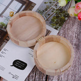 Small Wooden Box with Lid and Lock Jewelry Storage Wedding Makeup Organizer