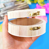 Small Wooden Box with Lid and Lock Jewelry Storage Wedding Makeup Organizer