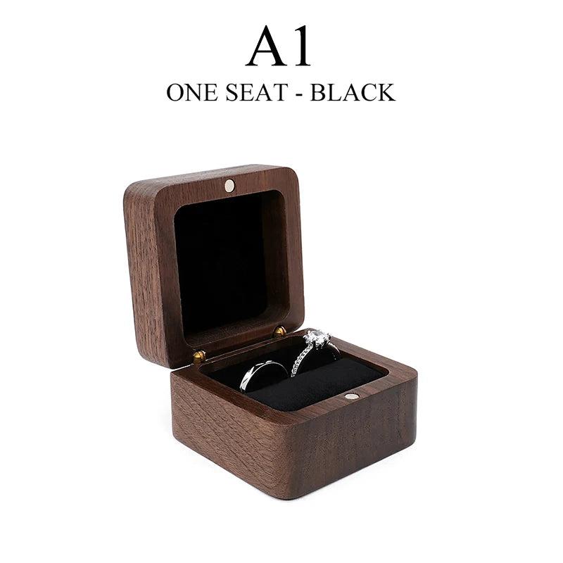 Wood Jewelry Box Wedding Ring Box Earring Organizer Box