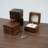 Wood Jewelry Box Wedding Ring Box Earring Organizer Box