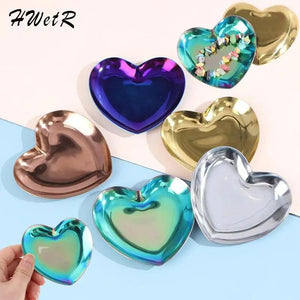 Heart-shaped Jewelry Box Display Tray Necklace Ring Showcase Storage Case