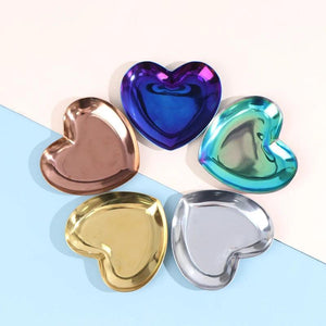 Heart-shaped Jewelry Box Display Tray Necklace Ring Showcase Storage Case