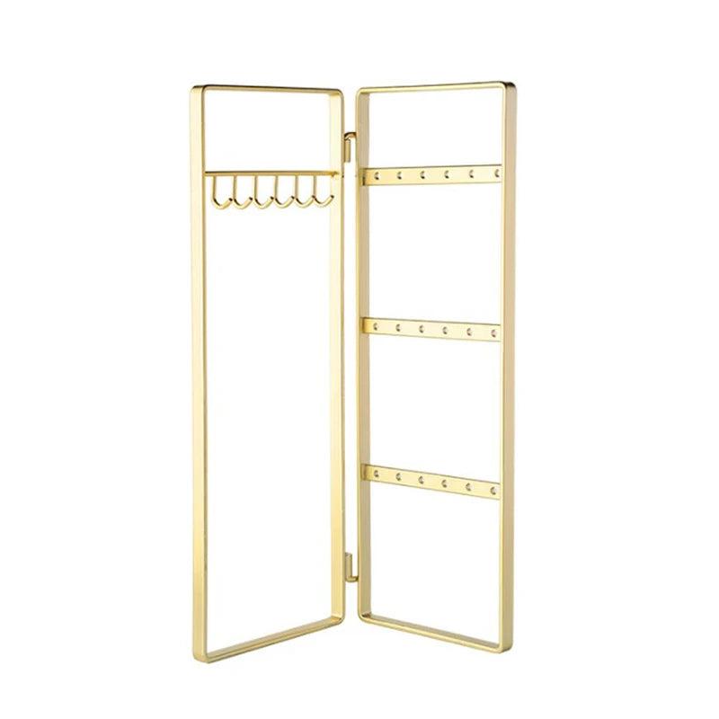 Folding Clear Earrings Necklace Jewelry Display Rack