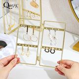 Folding Clear Earrings Necklace Jewelry Display Rack