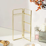 Folding Clear Earrings Necklace Jewelry Display Rack