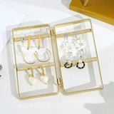 Folding Clear Earrings Necklace Jewelry Display Rack