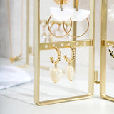 Folding Clear Earrings Necklace Jewelry Display Rack