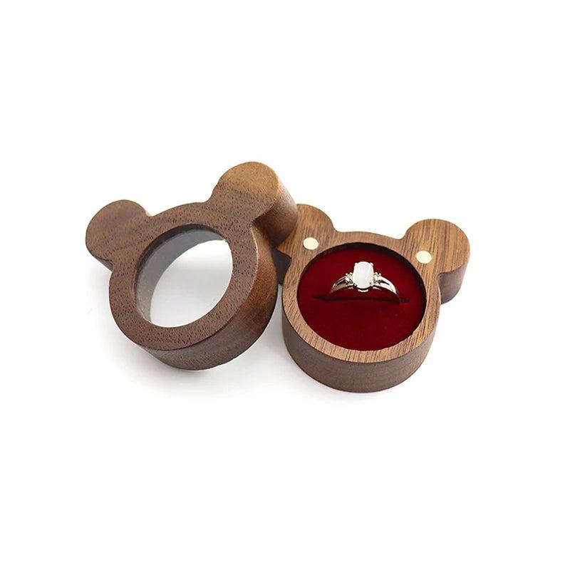 Wood Jewelry Box Wedding Ring Box Earring Rings Box Jewelry Organizer Box