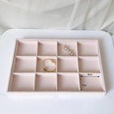 Velvet Jewelry Storage Tray Holder Box for Girls