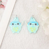 6Pcs Funny Love Frog Charms for Diy Earring Keychain Pendant Necklace