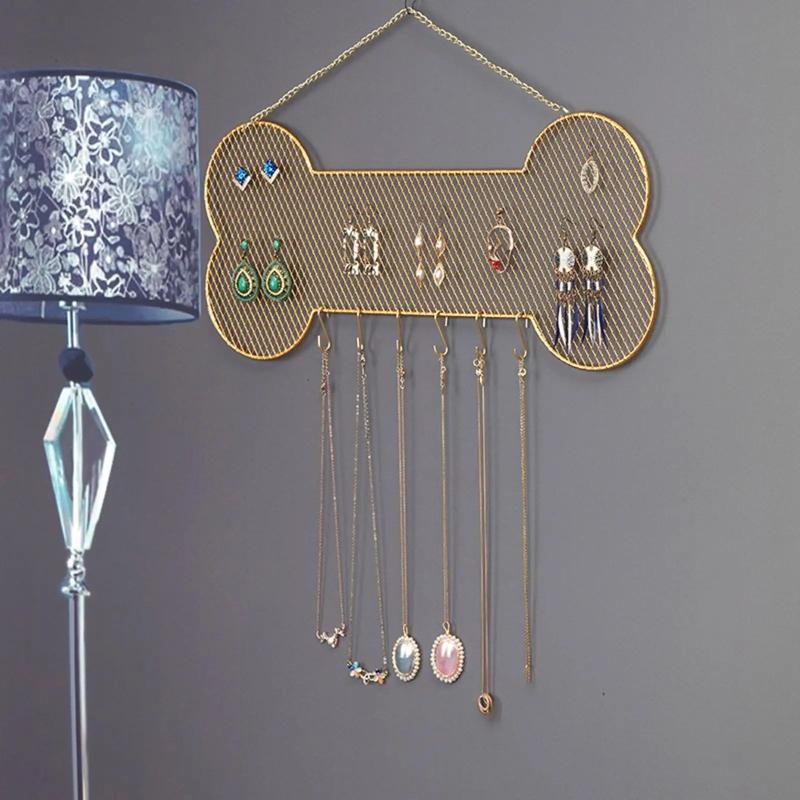 Stylish Wall Hanging Earring Holder in Bone Shape
