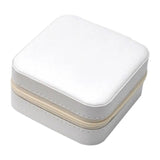 Mini Jewelry Storage Case Holder w/Mirror Necklace Earring Rings Accessories