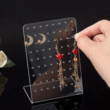 Acrylic Earring Studs Display Stand Metal Organizer Holder
