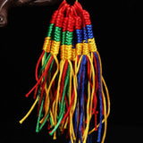 Tibetan Hand-Woven Cordyceps Diamond Knot Phone Bag Chain Car Pendant
