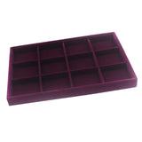 Velvet Jewellery Display Tray Box Case Purple 35 x 24