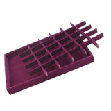 Velvet Jewellery Display Tray Box Case Purple 35 x 24
