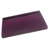 Velvet Jewellery Display Tray Box Case Purple 35 x 24
