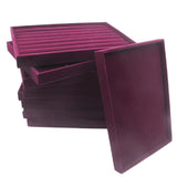Velvet Jewellery Display Tray Box Case Purple 35 x 24