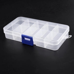 10 Compartment Plastic Storage Box for Jewelry Tools