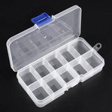 10 Compartment Plastic Storage Box for Jewelry Tools
