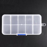 10 Compartment Plastic Storage Box for Jewelry Tools