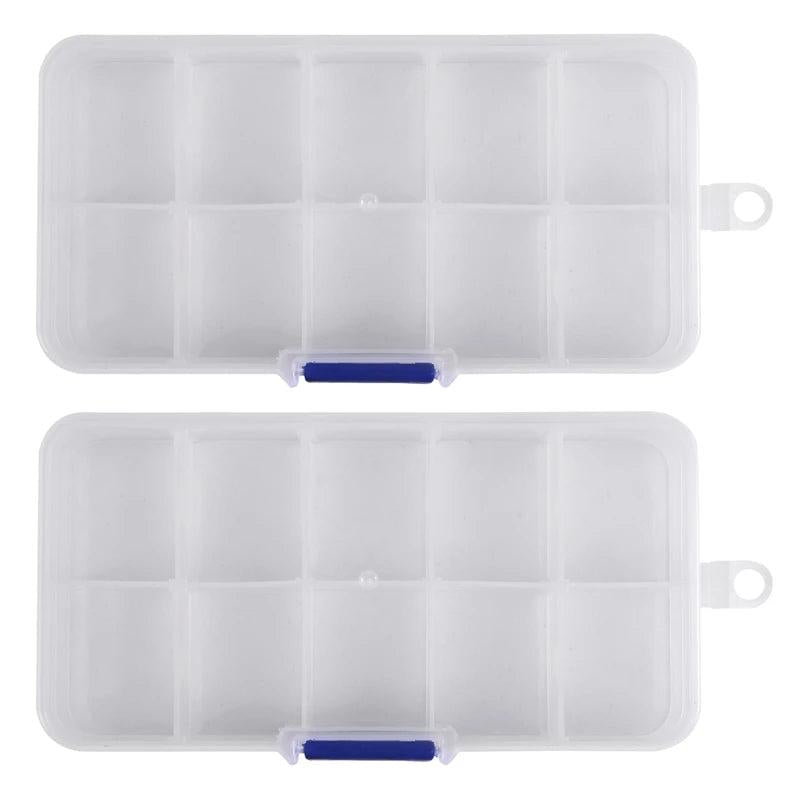10 Compartment Plastic Storage Box for Jewelry Tools and Small Accessories