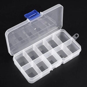 10 Compartment Plastic Storage Box for Jewelry Tools and Small Accessories