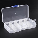 10 Compartment Plastic Storage Box for Jewelry Tools and Small Accessories
