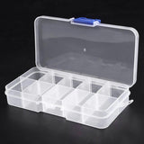 10 Compartment Plastic Storage Box for Jewelry Tools and Small Accessories