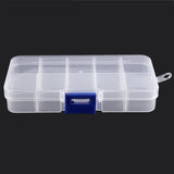 10 Compartment Plastic Storage Box for Jewelry Tools and Small Accessories