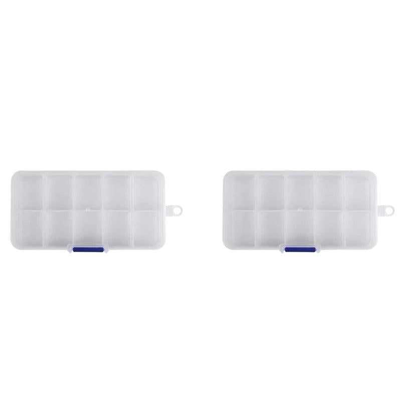 Plastic Storage Box with 10 Compartments for Jewelry Tools and Accessories