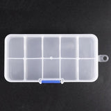 Plastic Storage Box with 10 Compartments for Jewelry Tools and Accessories