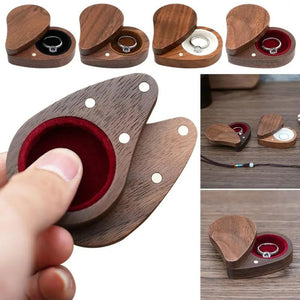Heart Shape Wedding Ring Storage Box Holder