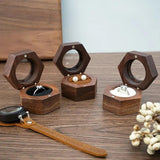 Wooden Love Gift Wedding Storage Holder Jewelry Box Ring Display Box