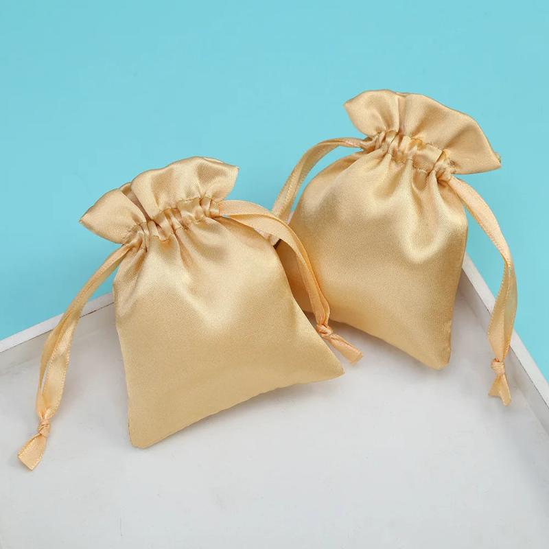 5pcs Satin Drawstring Jewelry Pouch Gift Bag for Necklace Bracelet Earring Ring
