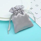 5pcs Satin Drawstring Jewelry Pouch Gift Bag for Necklace Bracelet Earring Ring